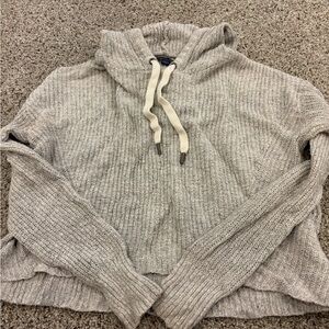 American Eagle Outfitters Light Gray Cowl Neck Sweater